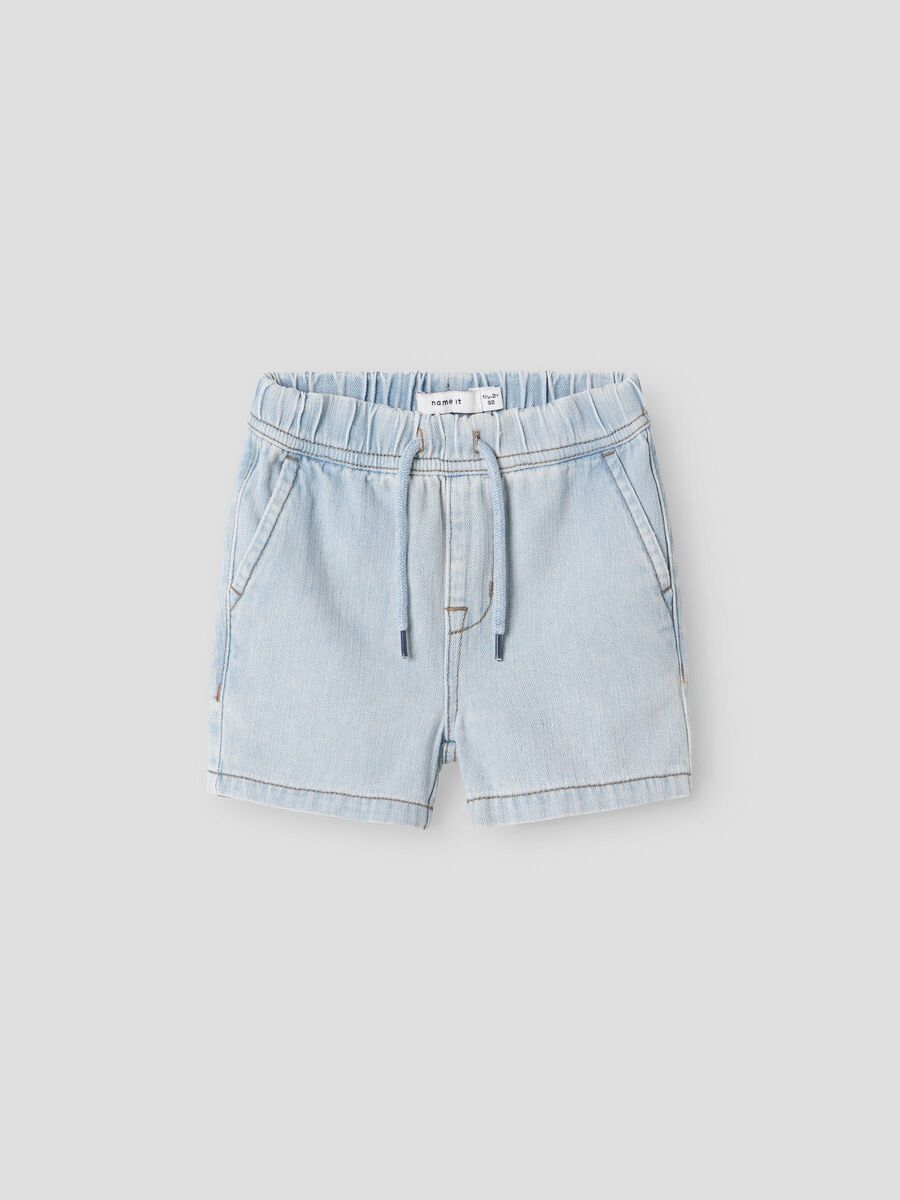 name it LOOSE FIT DENIM SHORTS, Light Blue Denim, highres - 13242060_LightBlueDenim_003.jpg