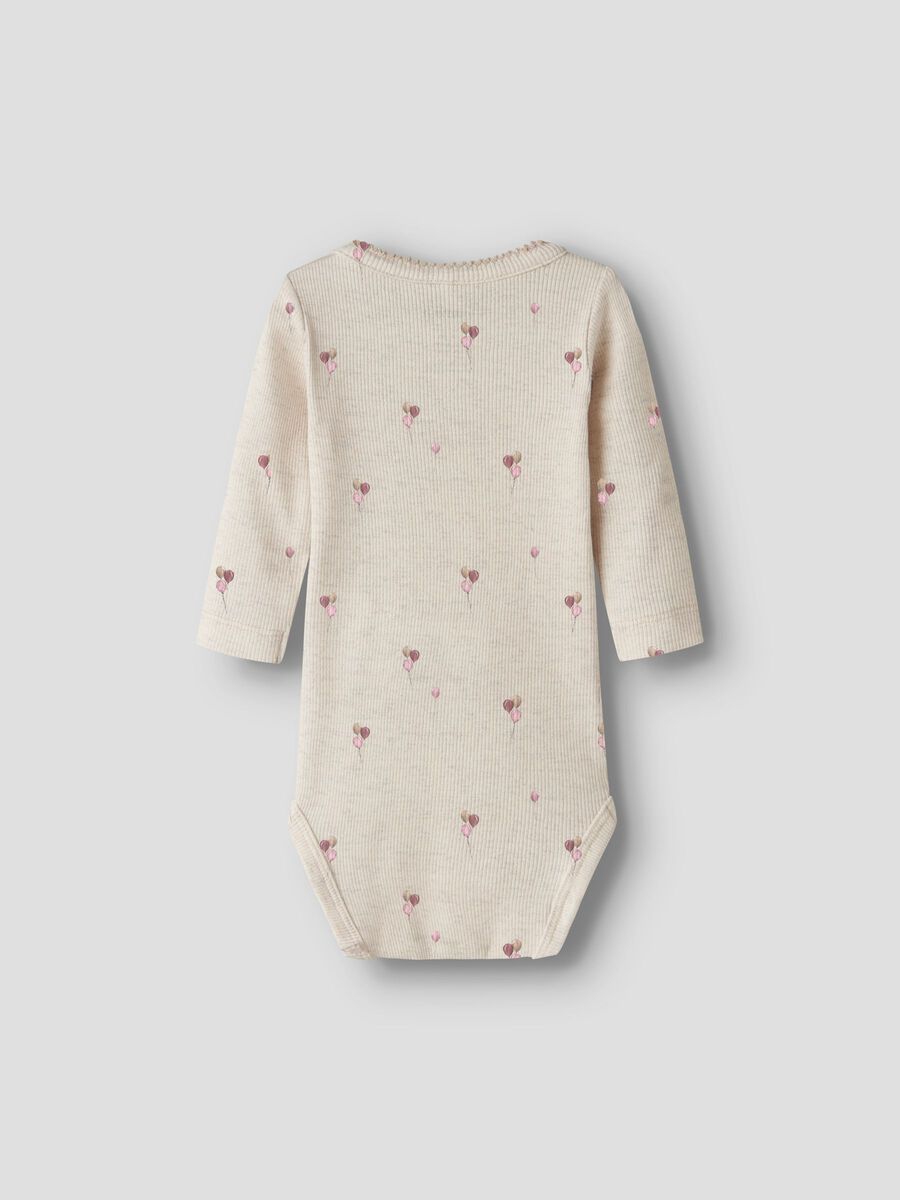 Product carousel image 2 RIB KNIT ROMPER, Peyote Melange