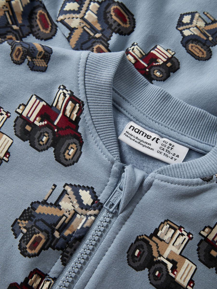 Carousel image 3 SWEAT CARDIGAN, Ashley Blue