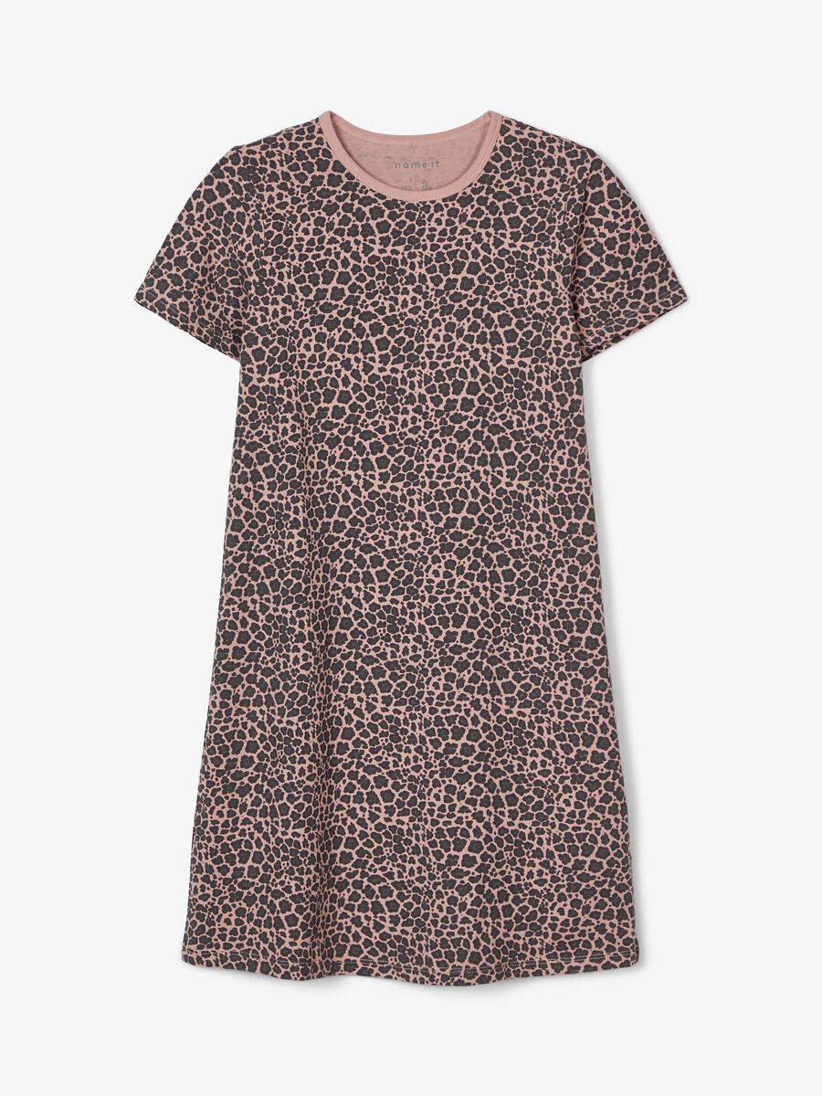 Name it ORGANIC COTTON LEOPARD PRINT NIGHTDRESS, Woodrose, highres - 13184334_Woodrose_003.jpg