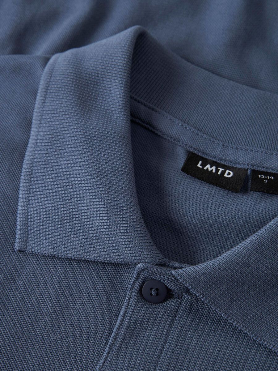 name it ORGANIC COTTON POLO SHIRT, Vintage Indigo, highres - 13242109_VintageIndigo_005.jpg