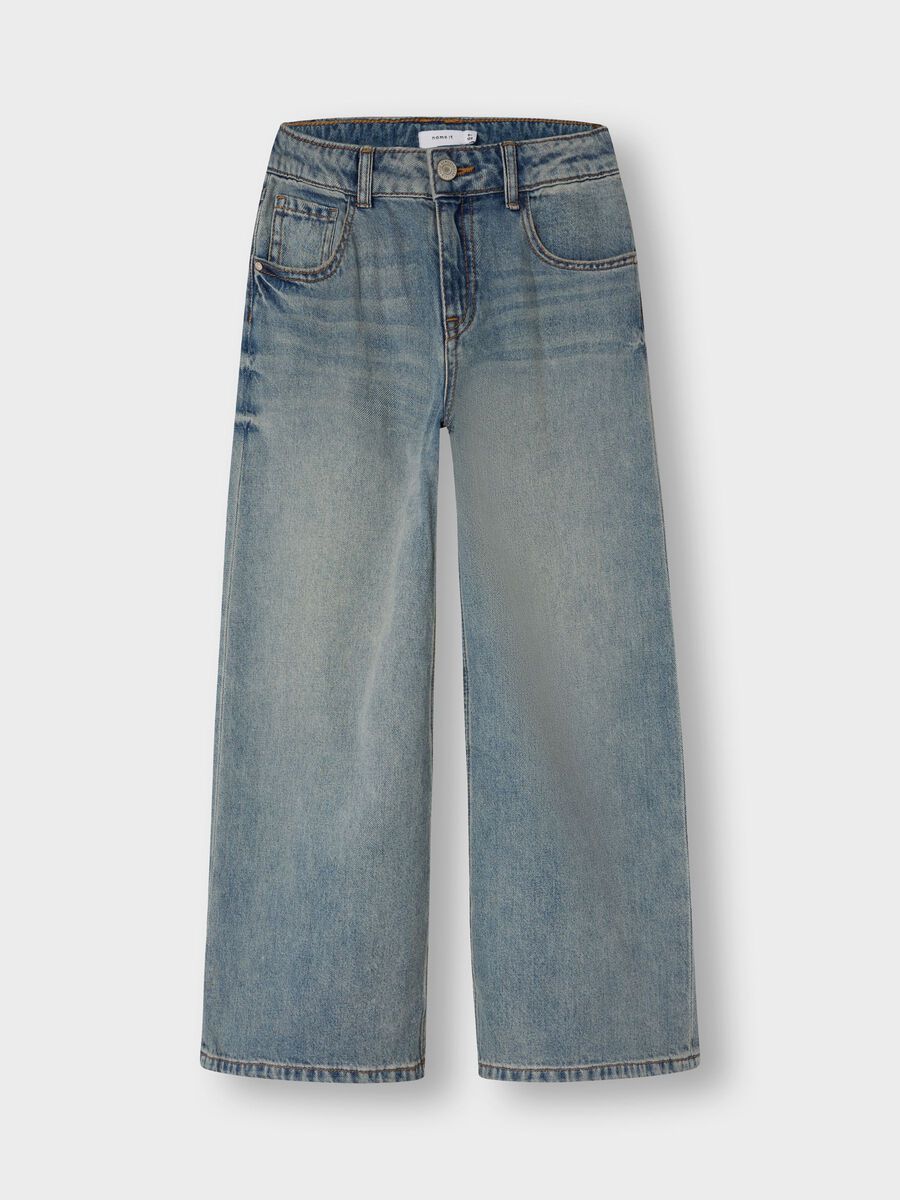 Carousel image - JAMBE EXTRA LARGE JEAN, Vintage Medium Blue Denim | 1