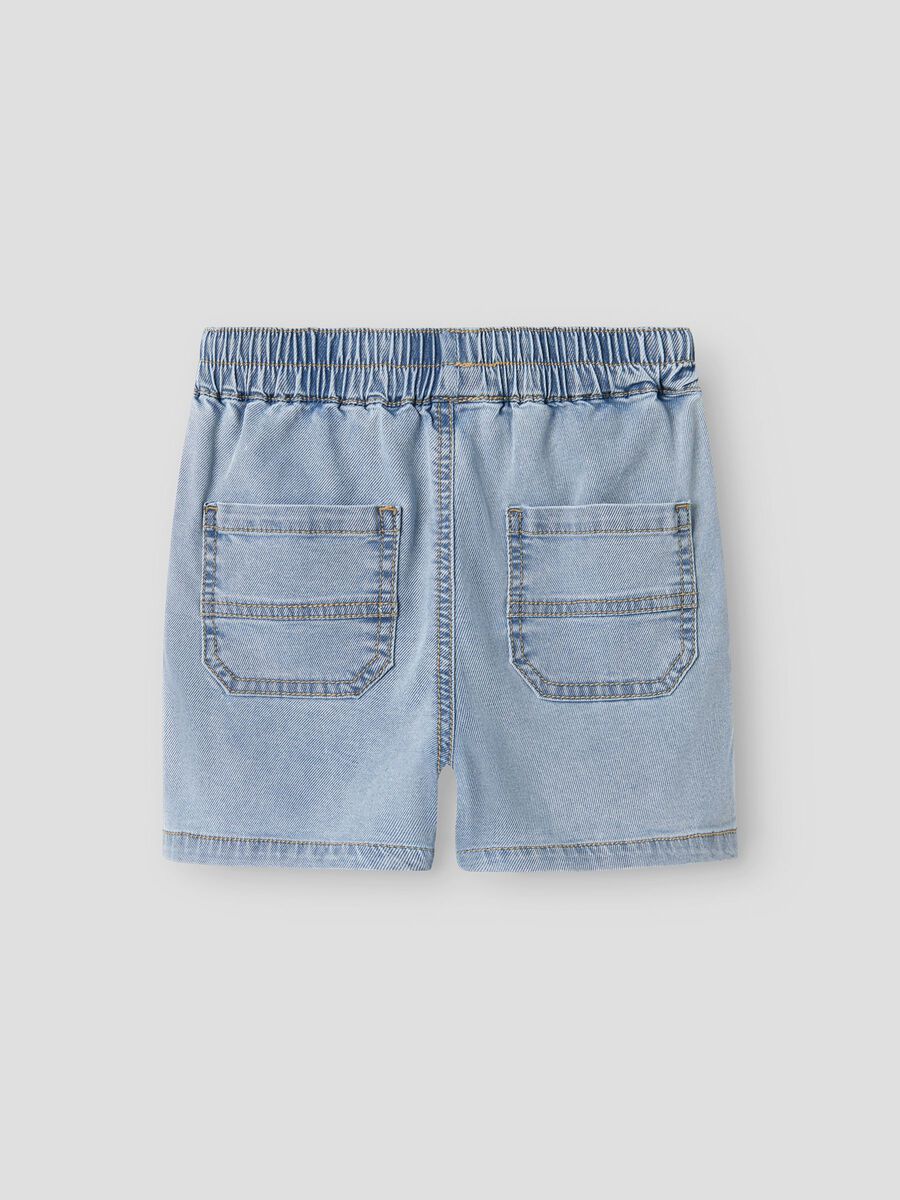 Product carousel image 2 JOGGER FIT DENIM SHORTS, Light Blue Denim