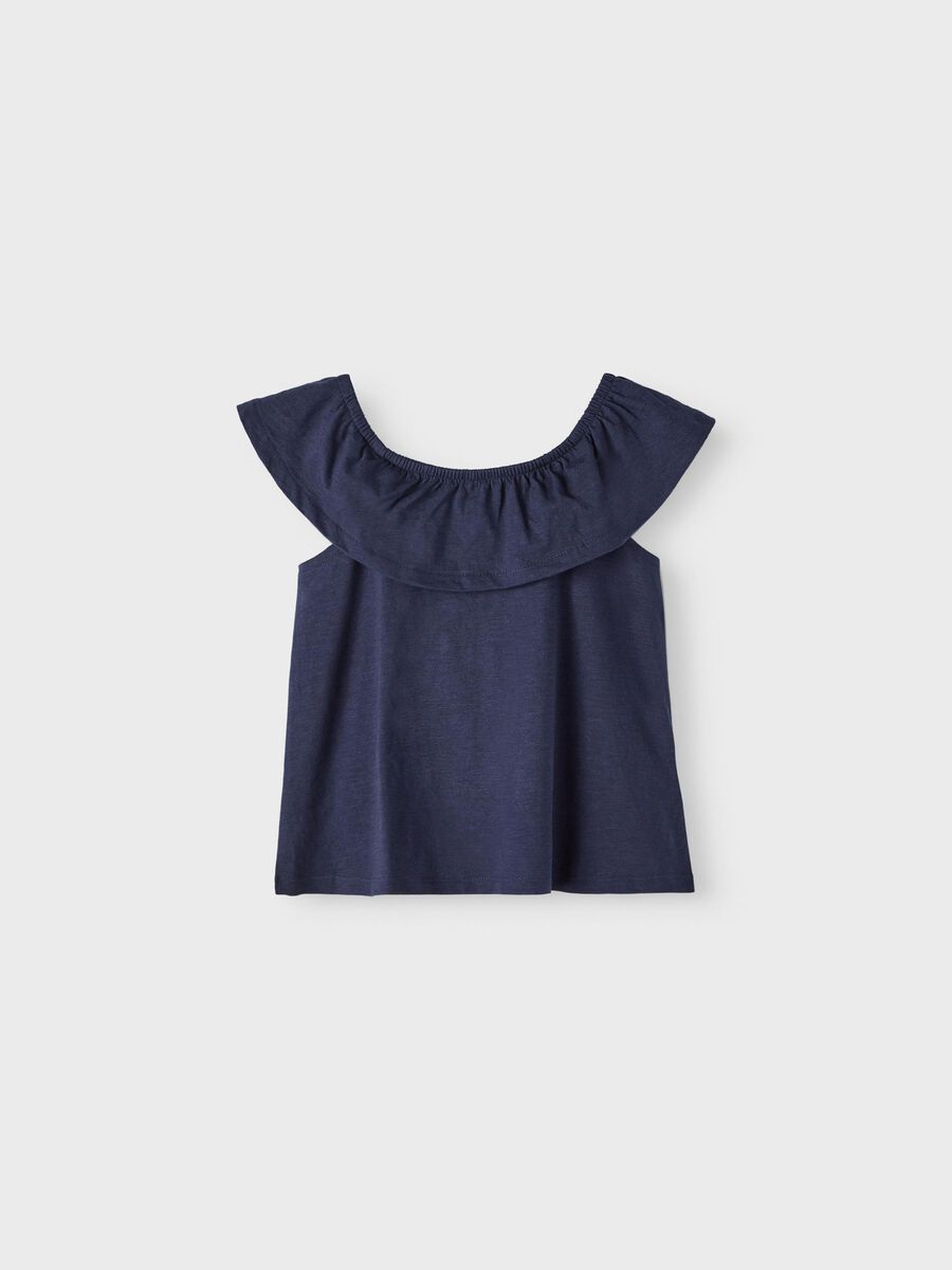 Carousel image - OFF SHOULDER TOP, Dark Sapphire | 1