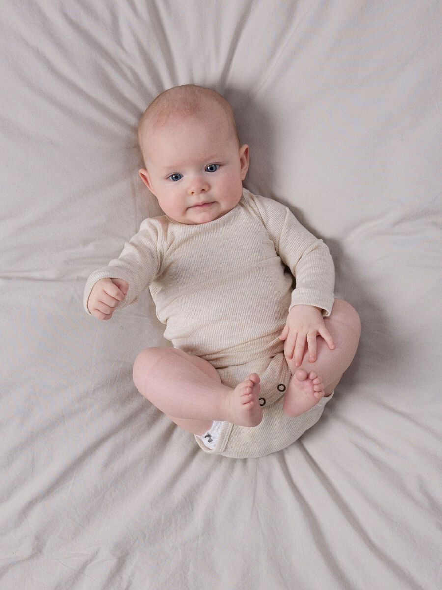 Product carousel image - RIB ROMPER, Peyote Melange | 1