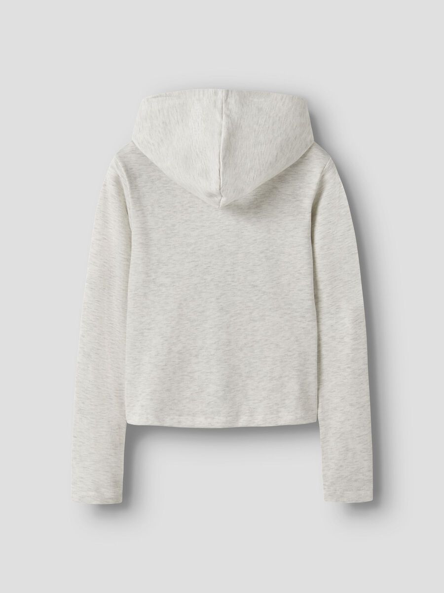 Carousel image 3 HOODED CARDIGAN, Light Grey Melange