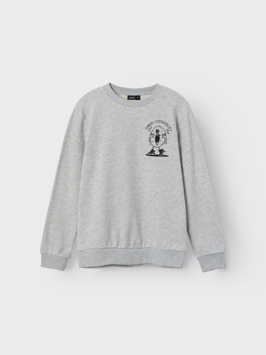 Name it LANGÆRMET SWEATSHIRT, Light Grey Melange, highres - 13226563_LightGreyMelange_003.jpg