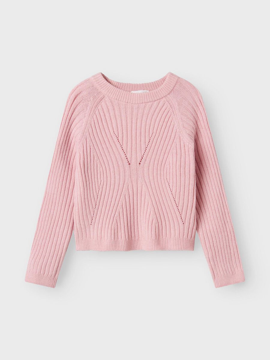 Product carousel image - LOOSE FIT KNITTED PULLOVER, Cradle Pink | 1
