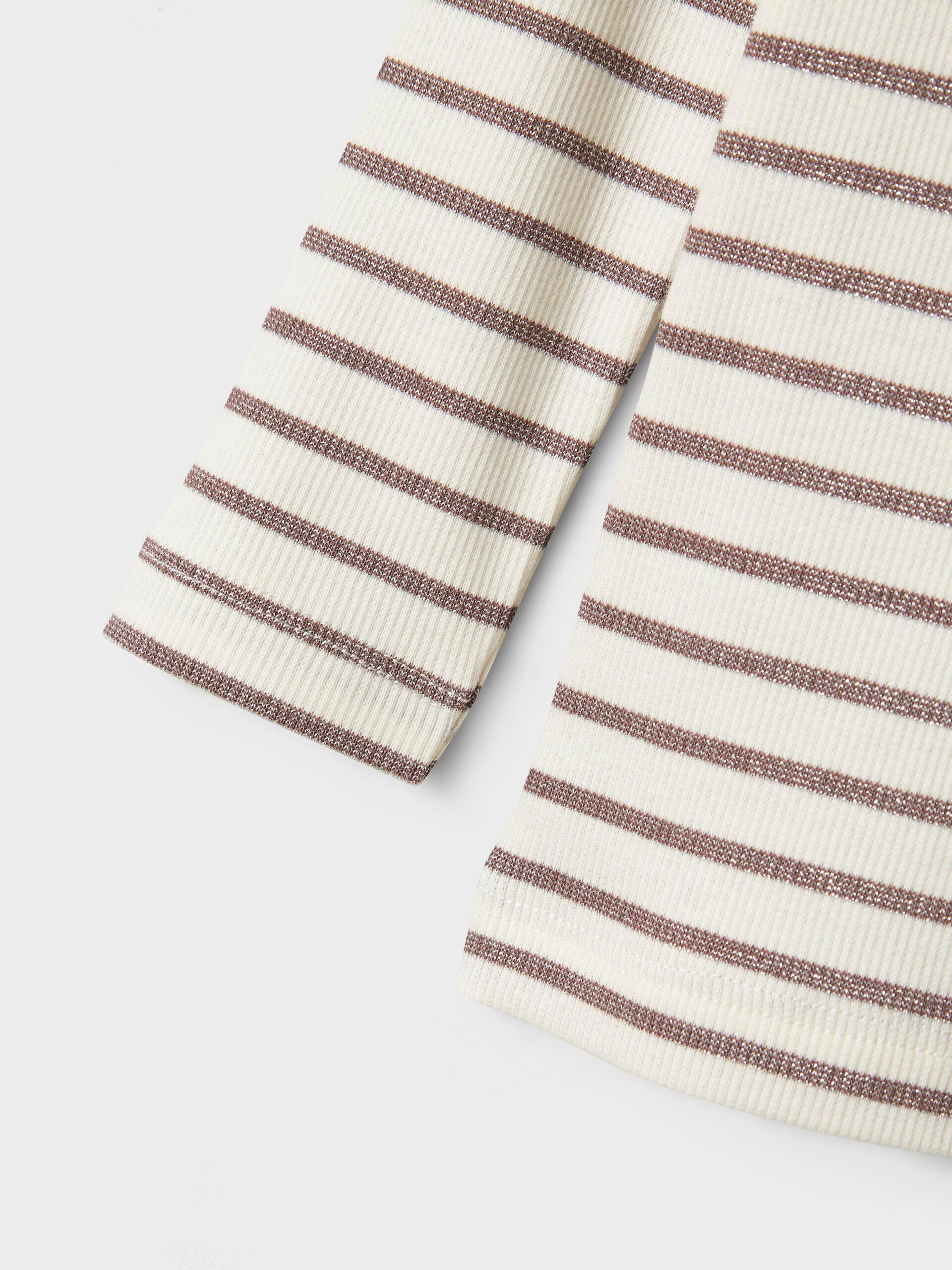 Carousel image - STRIPED LONG SLEEVED TOP, Peppercorn | 3