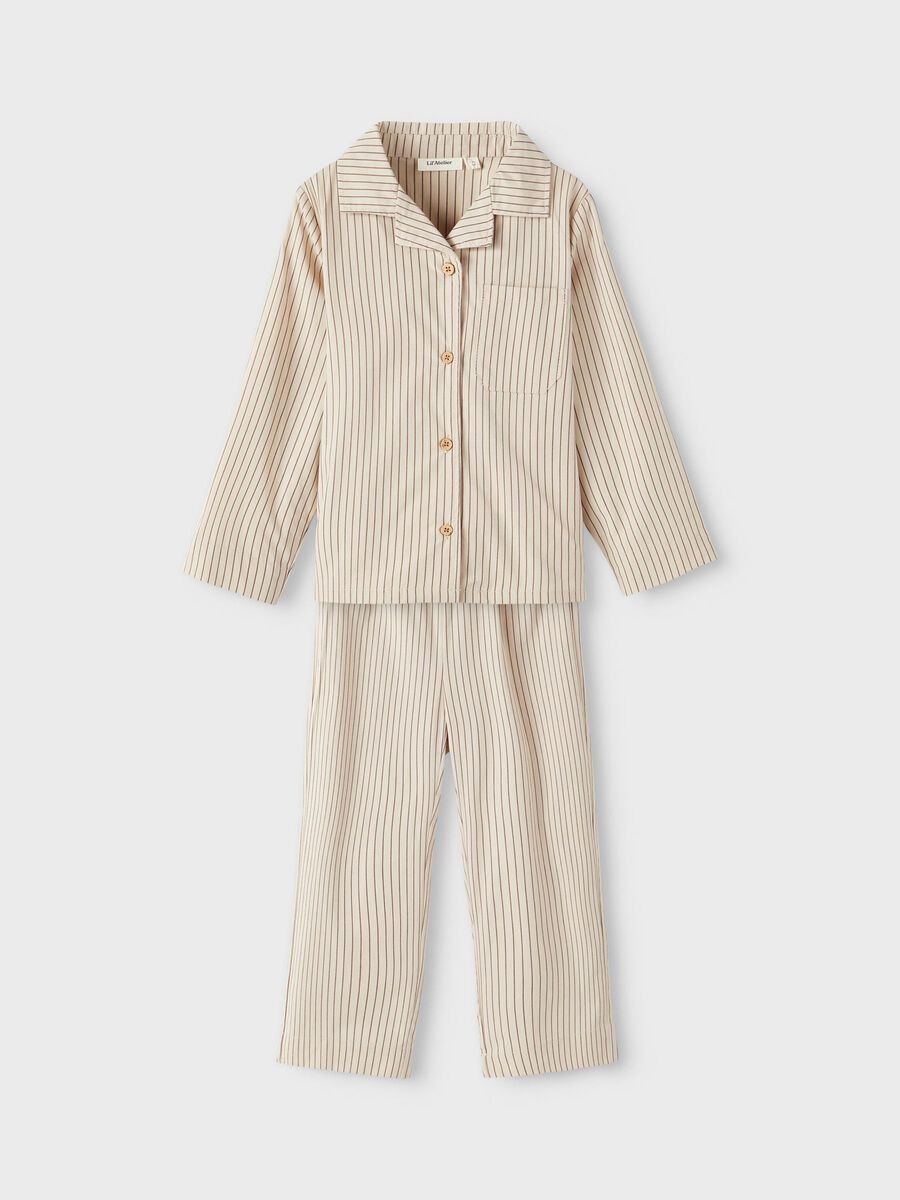 Carousel image - BIO-BAUMWOLL- PYJAMA SET, Golden Brown | 1