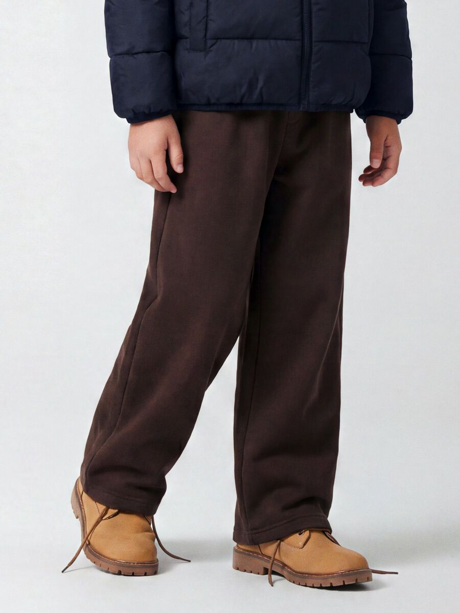 Product carousel image 1 WIDE LEG SWEATPANTS, Chocolate Plum