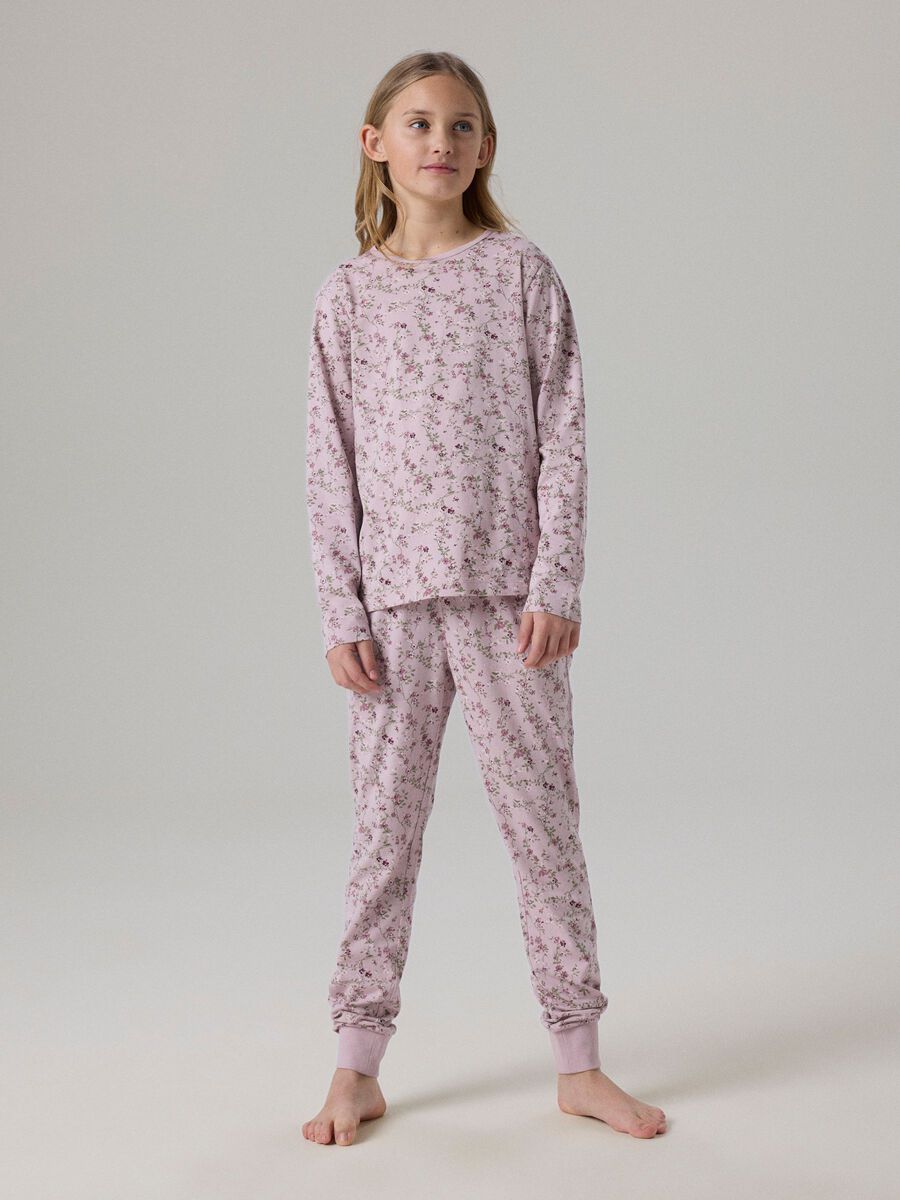 Product carousel image - ORGANIC COTTON PYJAMA SET, Violet Ice | 1