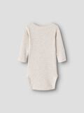 Product image thumbnail - LONG SLEEVED RIB ROMPER, Peyote Melange | 4