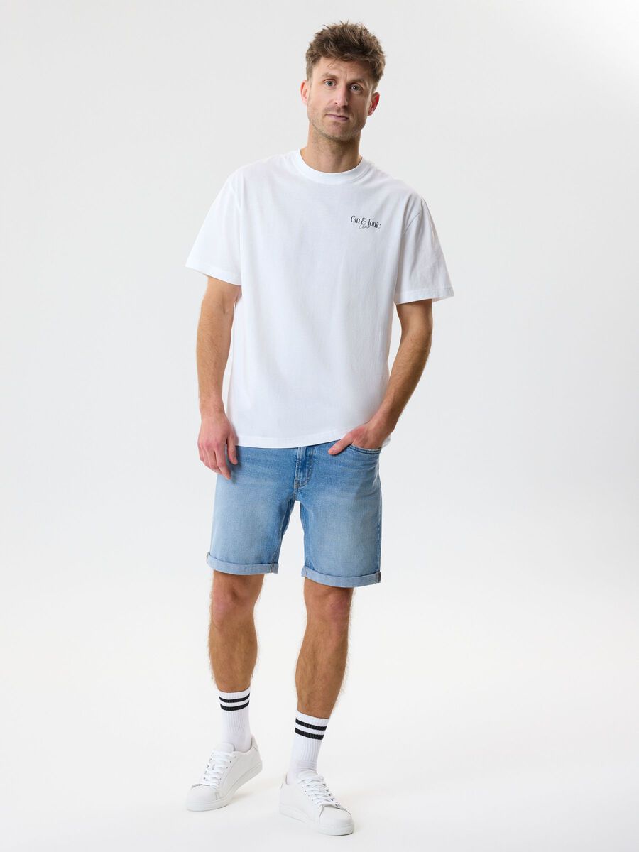 Product carousel image 2 REGULAR SLIM DENIM SHORTS, Medium Blue Denim