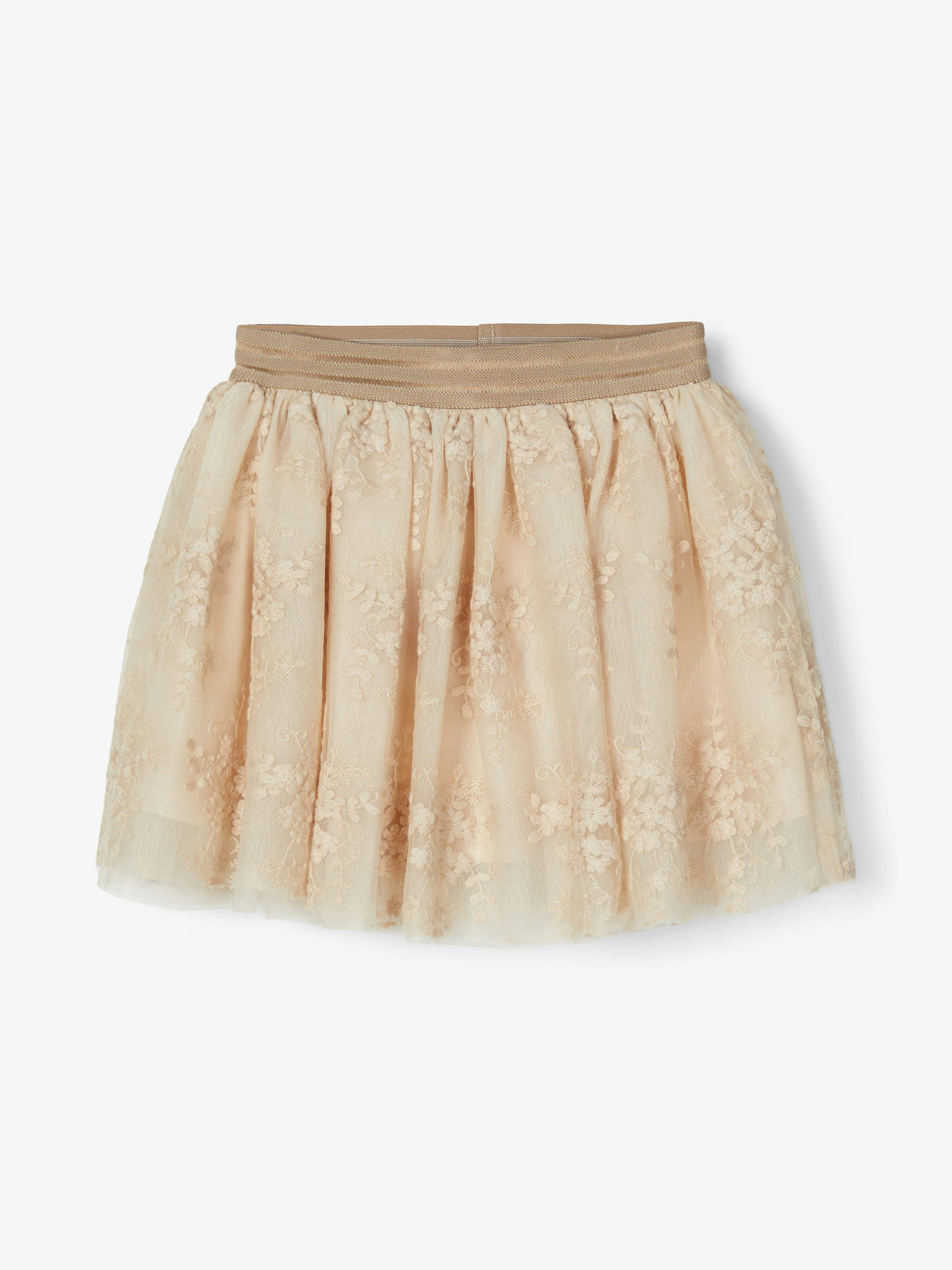 Lil Atelier GEBORDUURDE BLOEMEN TULE ROK Peuter Meisjes Wit NAME IT Belgie