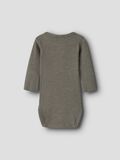 Product image thumbnail - LONG SLEEVED RIB ROMPER, Dusty Olive | 3