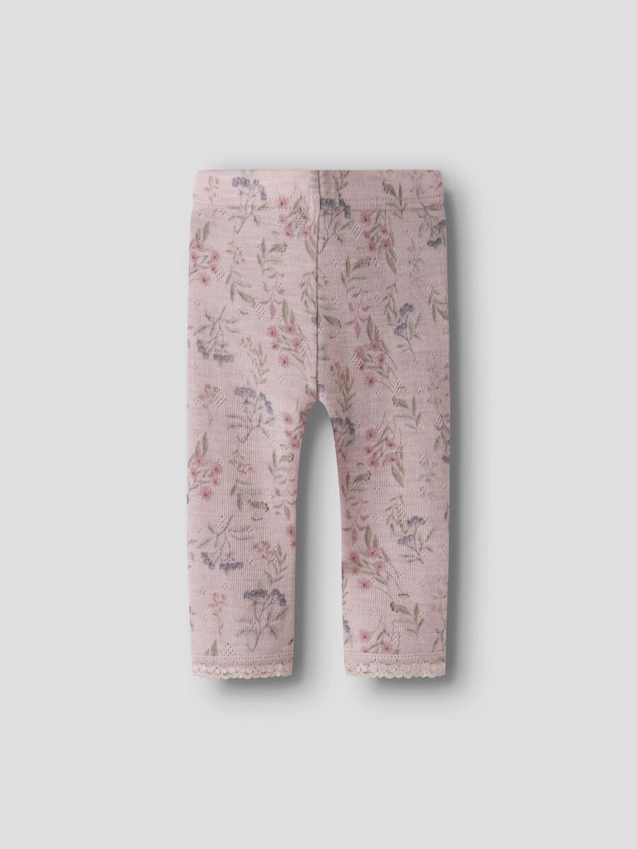 Carousel image 1 MERINO WOOL LEGGINGS, Violet Ice