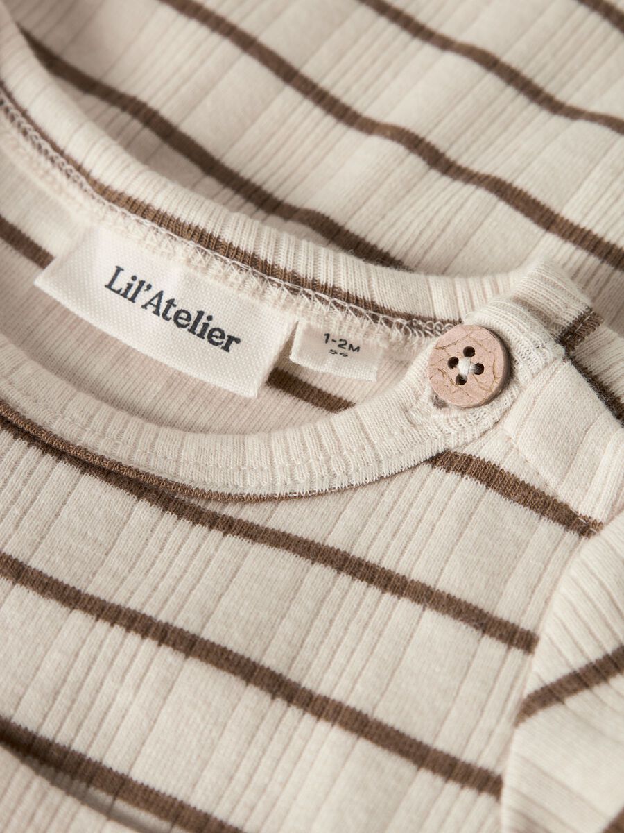 Carousel image - ORGANIC COTTON ROMPER, Turtledove | 3