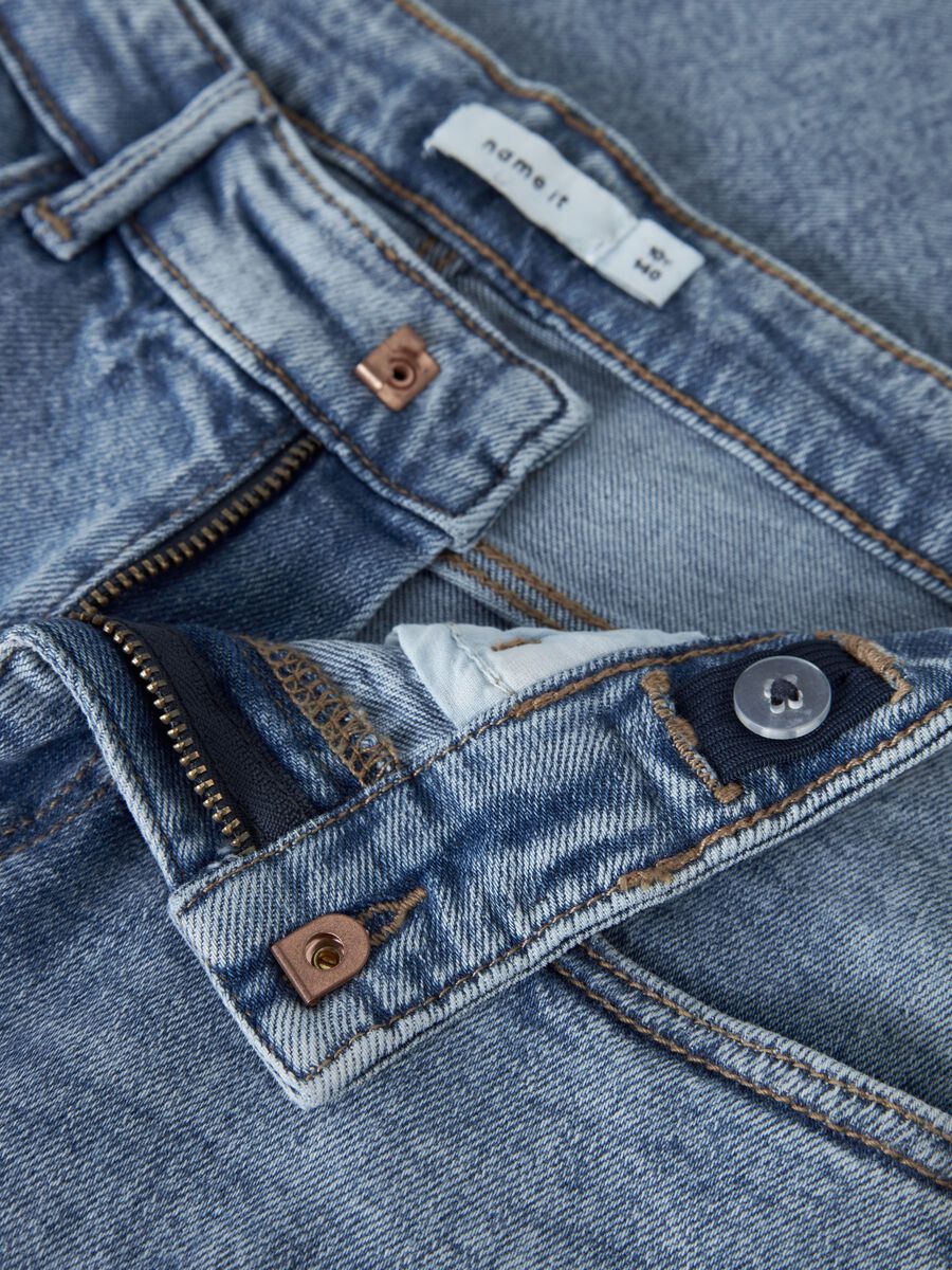 Carousel image 5 EXTRA WIDE LEG JEANS, Medium Blue Denim
