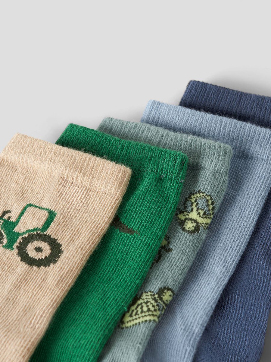 Carousel image - 5 PACK SOCKS, Green Milieu | 2