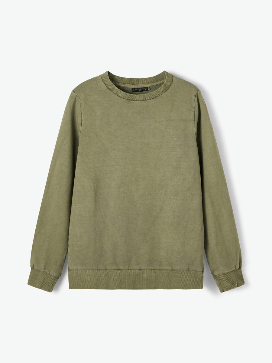 Name it KATOENEN SWEATSHIRT, Deep Lichen Green, highres - 13185487_DeepLichenGreen_003.jpg