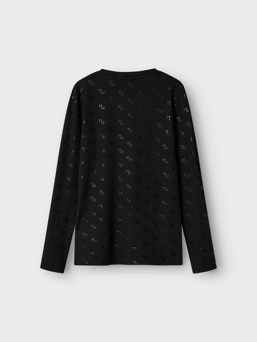name it SLIM FIT TOP Z DŁUGIM RĘKAWEM, Black, highres - 13239110_Black_002.jpg