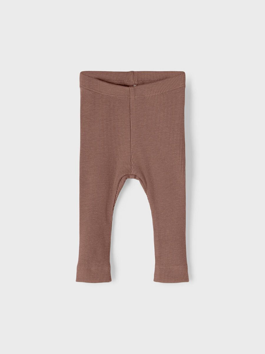 name it BASIS- RIBSTRIKKET LEGGINGS, Cognac, highres - 13198040_Cognac_925445_003.jpg