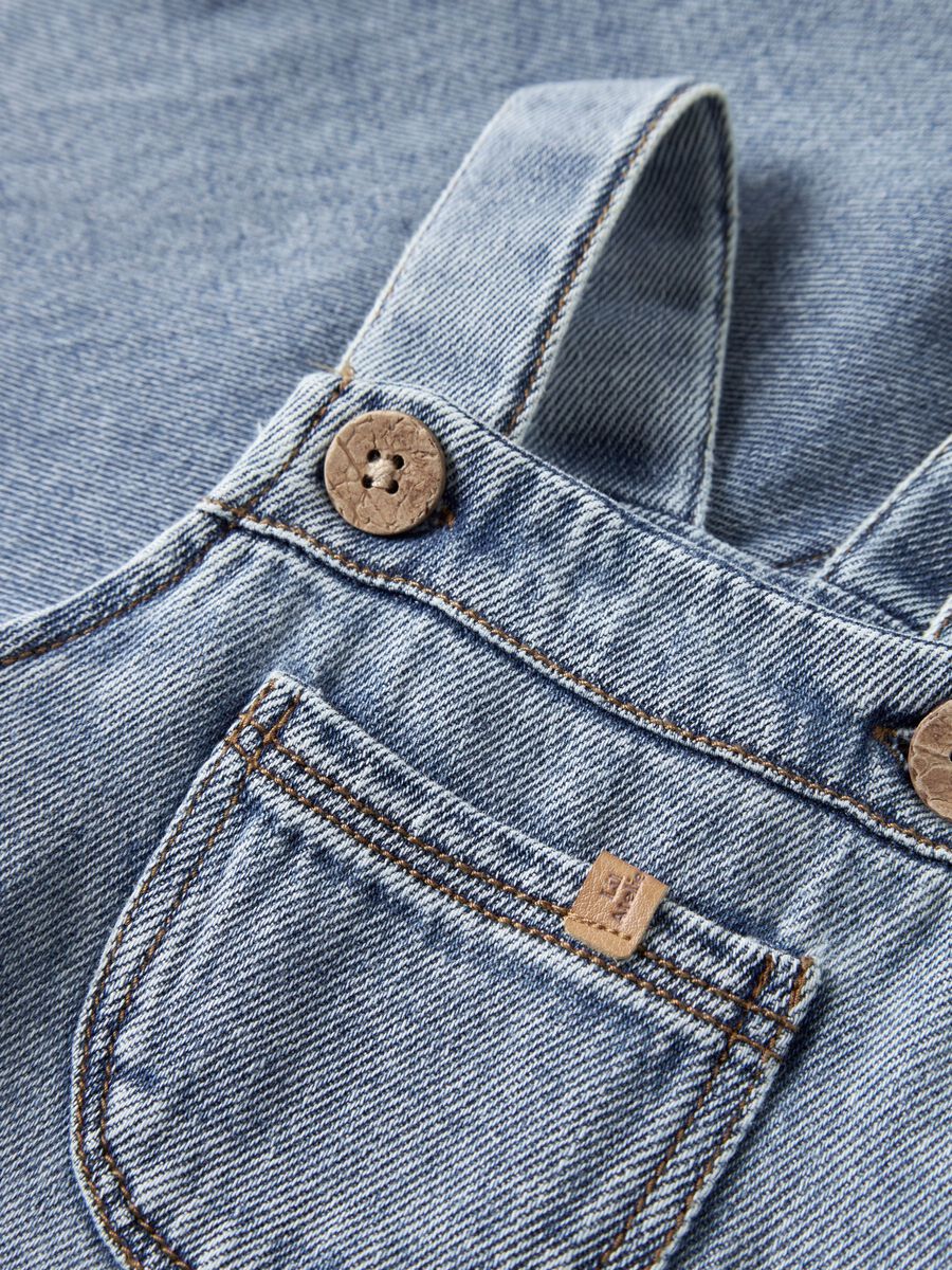 Carousel image - LOOSE FIT OVERALLS, Medium Blue Denim | 4