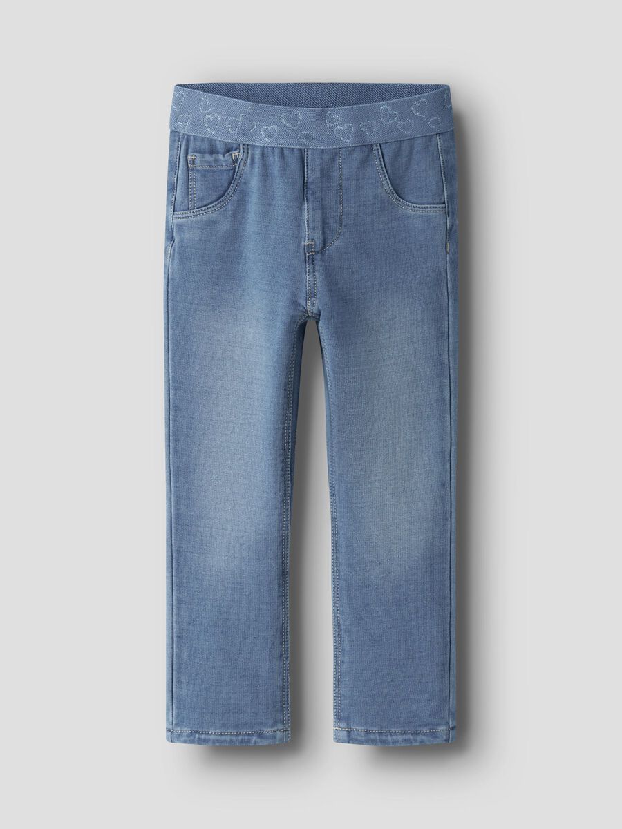 Carousel image - SLIM FIT SWEAT JEANS, Medium Blue Denim | 1