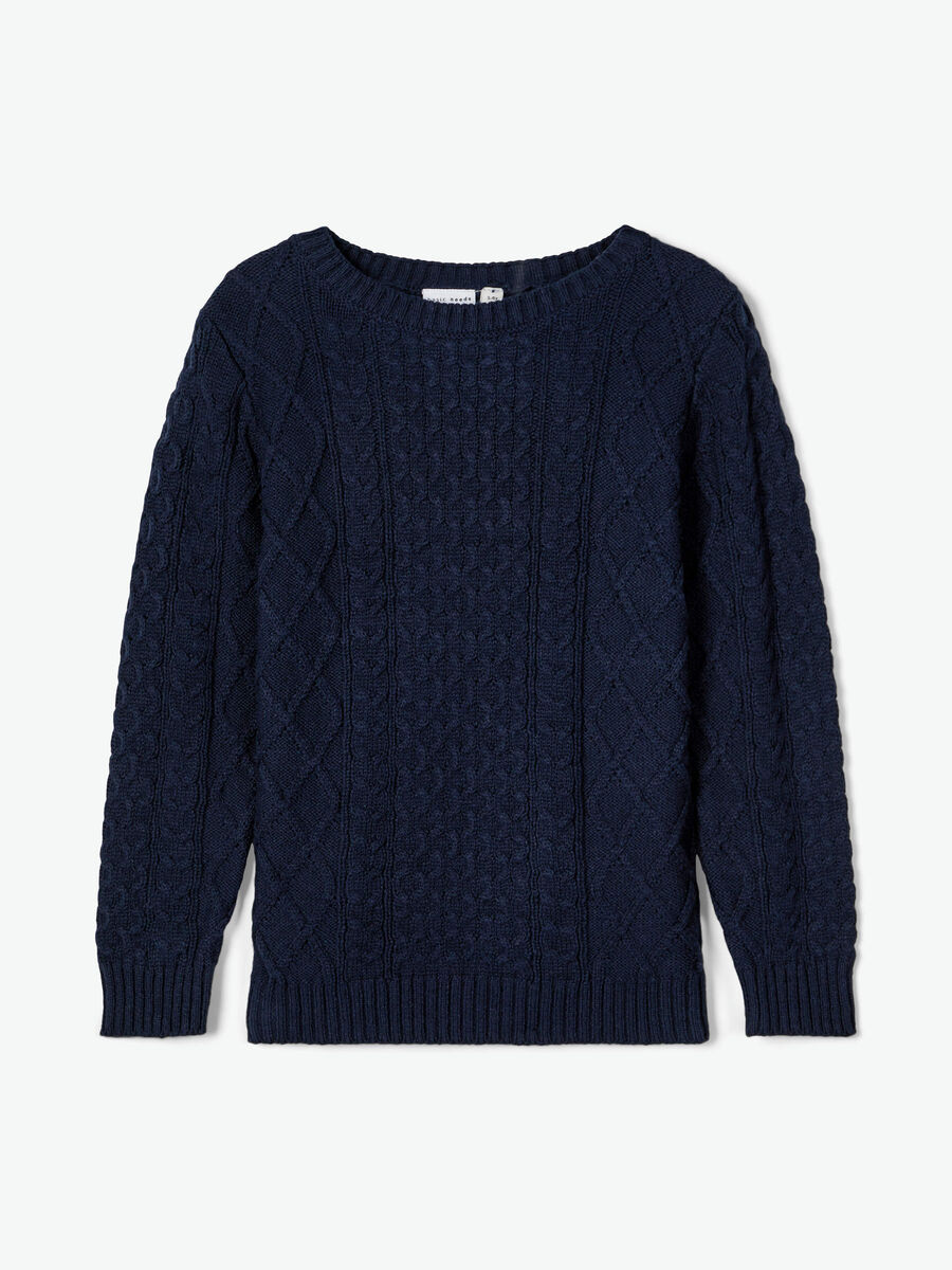 Name it CABLE KNITTED JUMPER, Dark Sapphire, highres - 13184099_DarkSapphire_003.jpg
