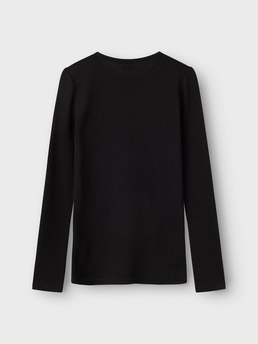 name it EN LAINE MÉRINOS T-SHIRT, Black, highres - 13242139_Black_002.jpg