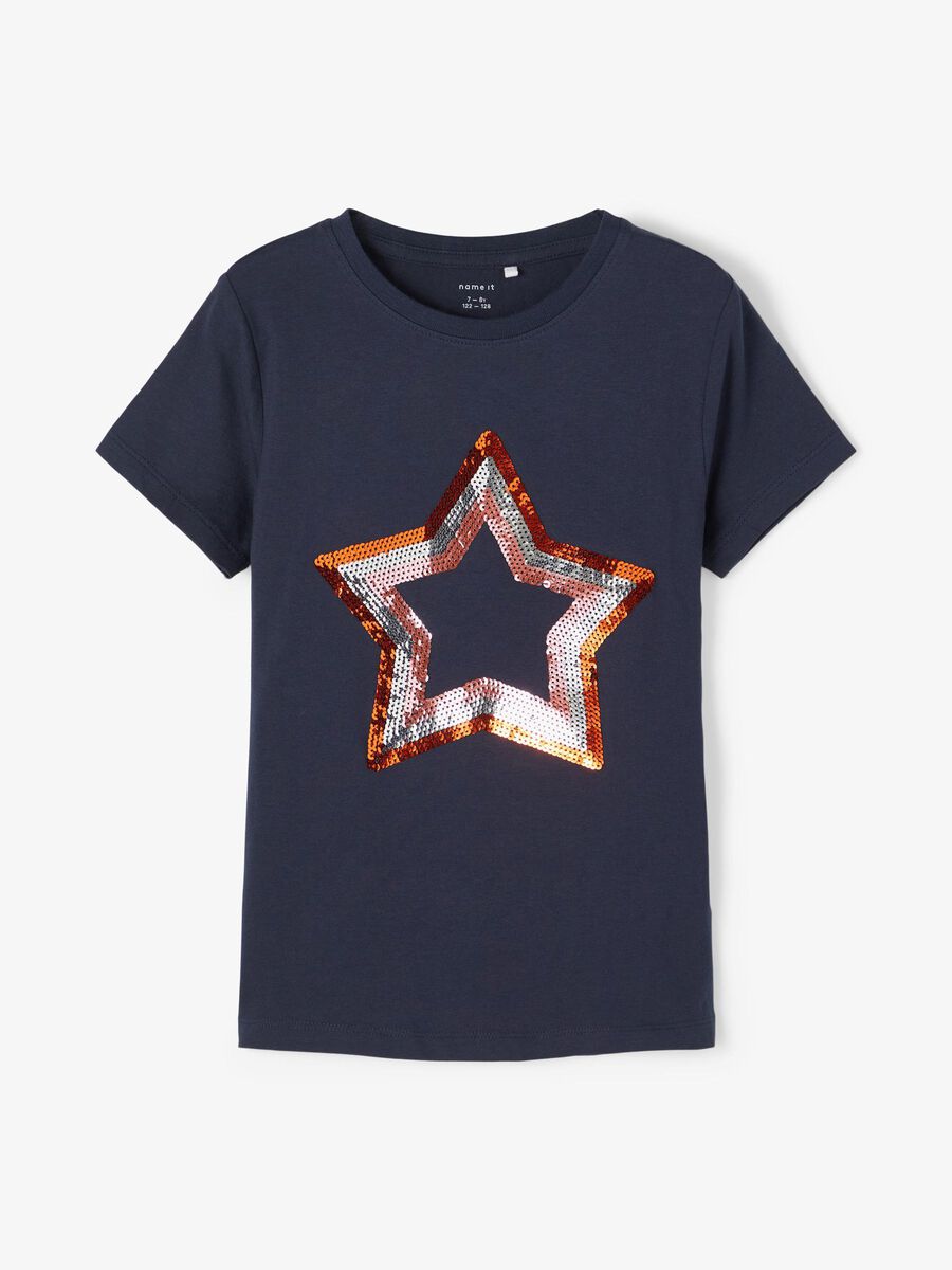 Name it SEQUIN STAR T-SHIRT, Dark Sapphire, highres - 13189192_DarkSapphire_003.jpg