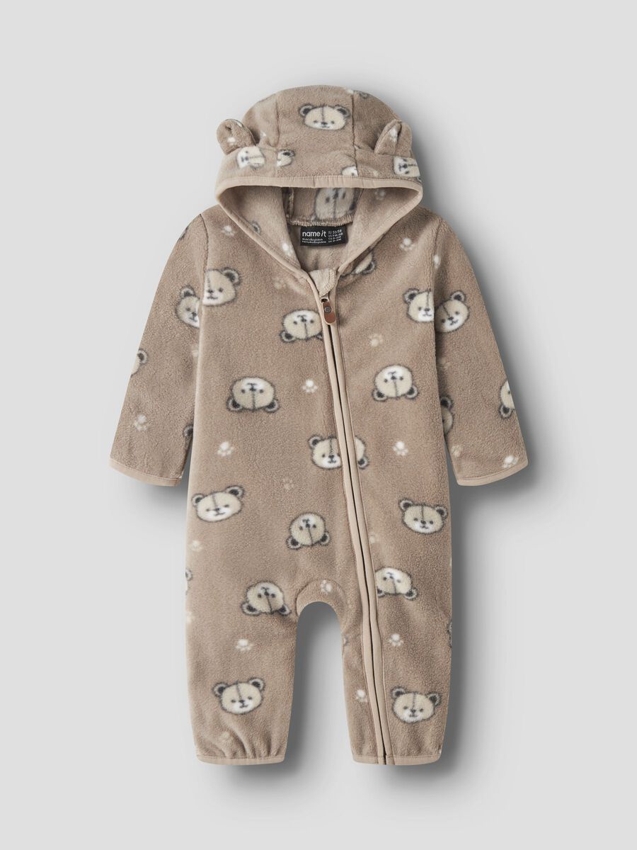 Product carousel image 1 FLEECE ONE-PIECE SUIT, Silver Mink