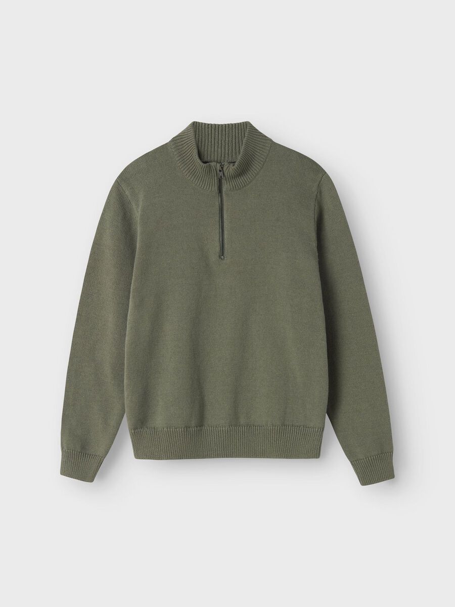 Name it ORGANIC COTTON KNITTED PULLOVER, Agave Green, highres - 13241504_AgaveGreen_003.jpg