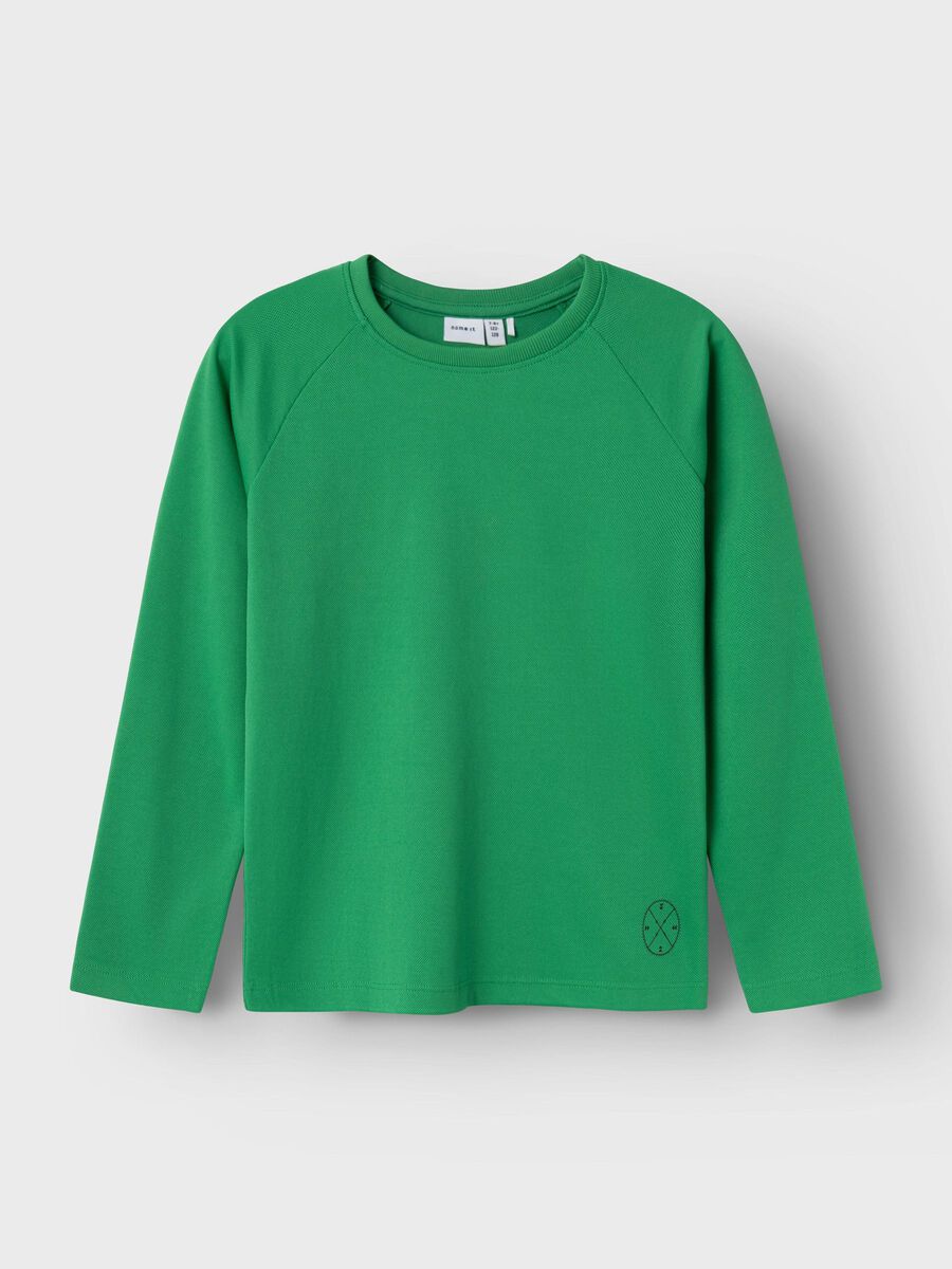 Name it PIQUE KNIT LONG SLEEVED TOP, Green Bee, highres - 13231341_GreenBee_003.jpg