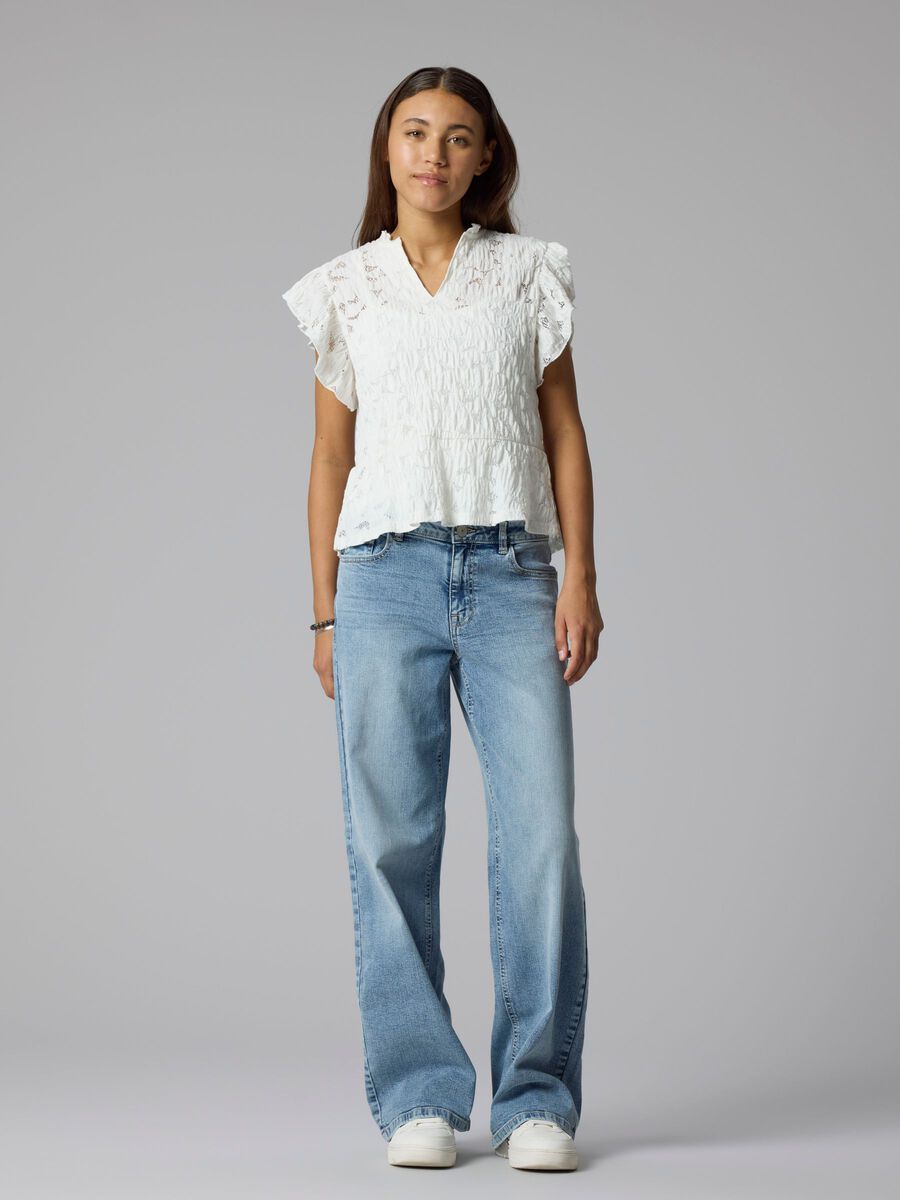 Product carousel image - WIDE LEG JEANS, Light Blue Denim | 1