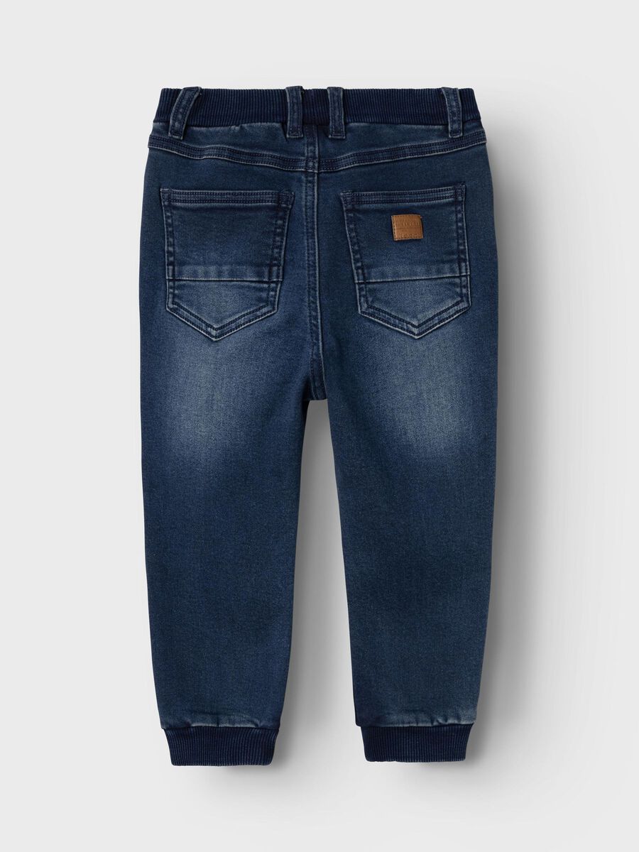 name it FLEECE ROUND FIT JEANS, Dark Blue Denim, highres - 13232550_DarkBlueDenim_002.jpg