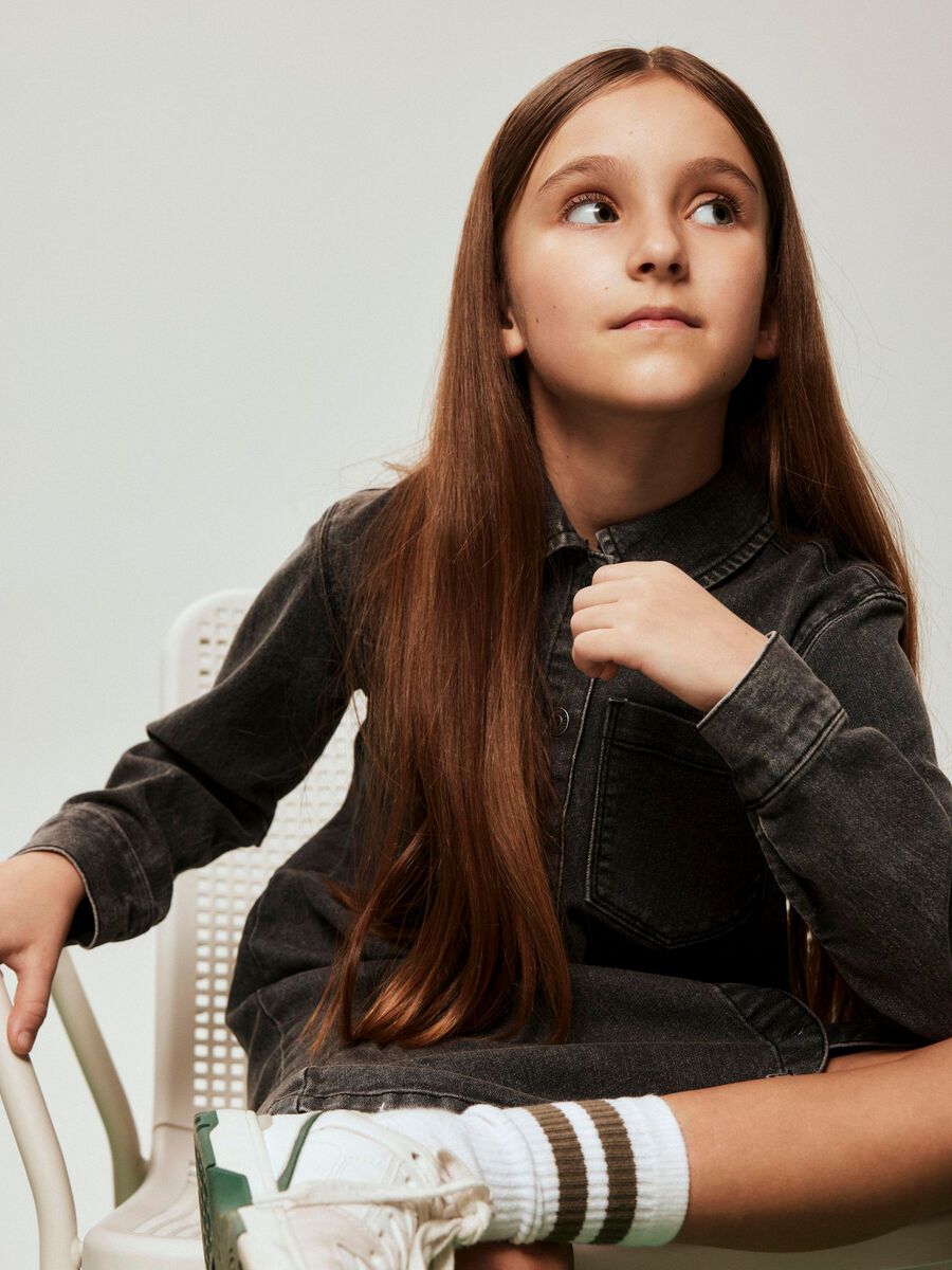 Product carousel image - EN DENIM ROBE, Medium Grey Denim | 2