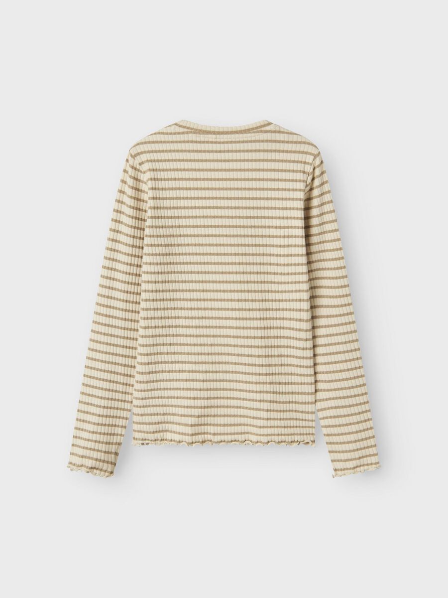 name it SLIM FIT TOP Z DŁUGIM RĘKAWEM, Summer Sand, highres - 13235162_SummerSand_002.jpg
