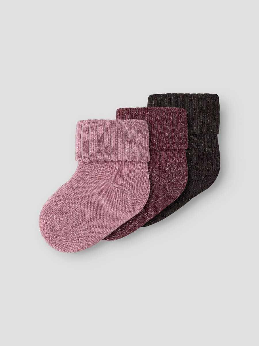 Product carousel image 1 3ER-PACK GLITZER SOCKEN, Lilas