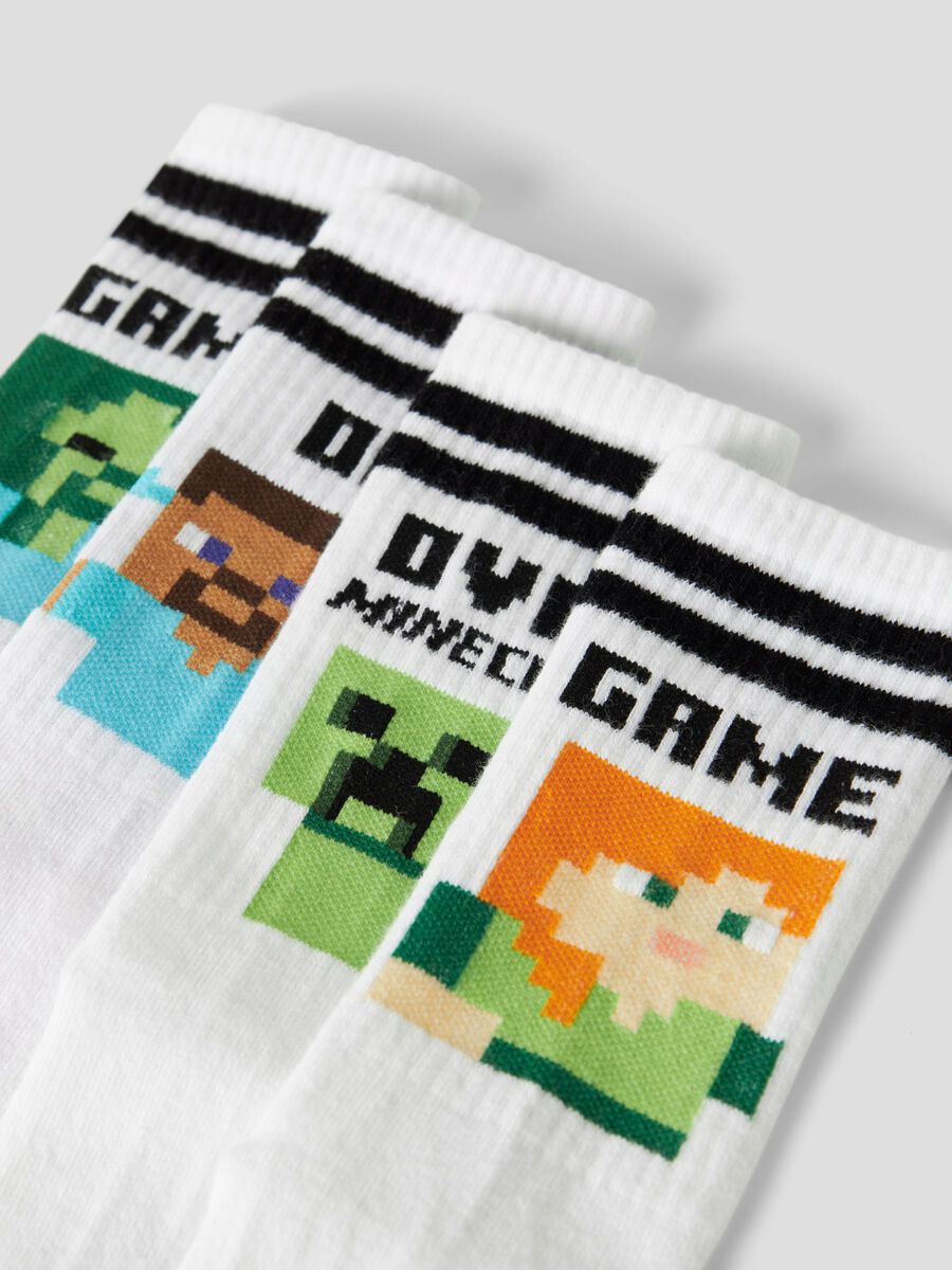 Product carousel image 2 2 PACK MINECRAFT SOCKS, Bright White