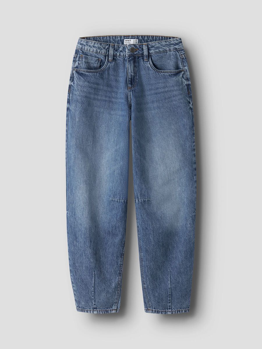 Carousel image 1 BARREL FIT JEANS, Medium Blue Denim