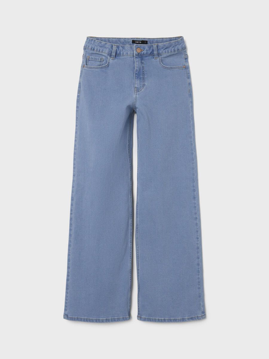 Carousel image - HIGH WAIST STRAIGHT LEG JEANS, Light Blue Denim | 1