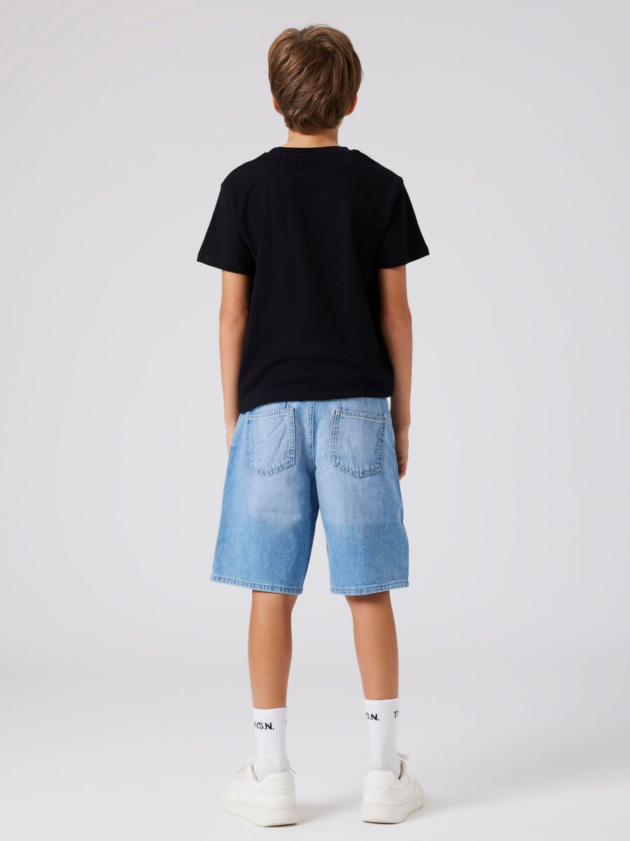 Product carousel image 1 REGULAR FIT LONG DENIM SHORTS, Light Blue Denim
