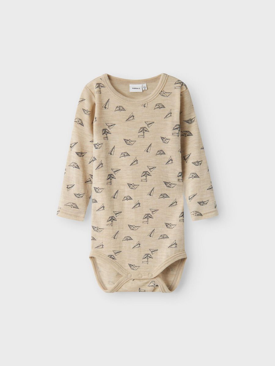 Carousel image - MERINO WOOL ROMPER, Pure Cashmere | 1