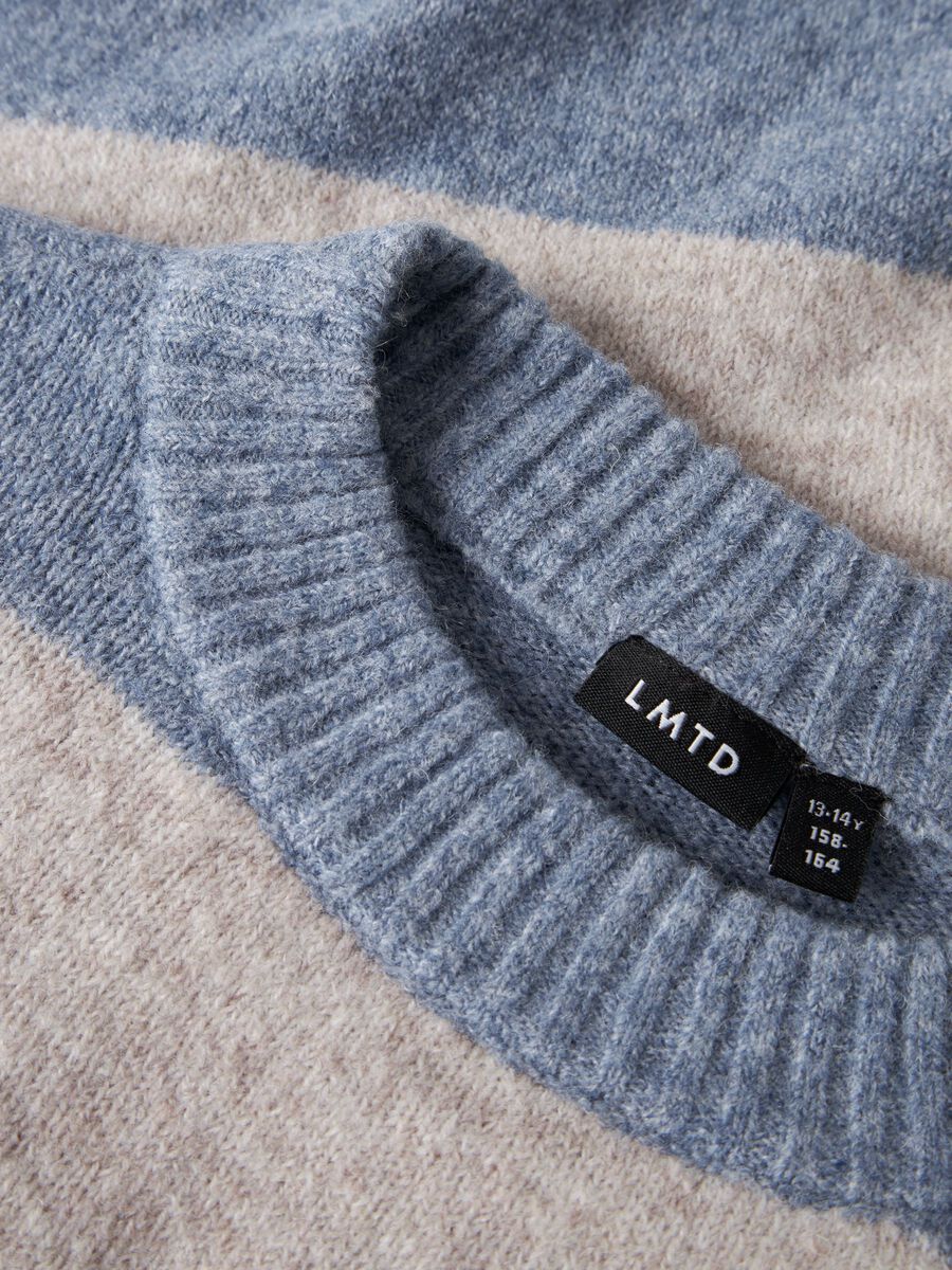 Product carousel image - LONG SLEEVED KNITTED PULLOVER, Ombre Blue | 2