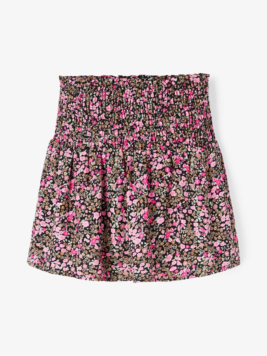 Name it FLORAL PRINT SKIRT, Black, highres - 13190569_Black_003.jpg