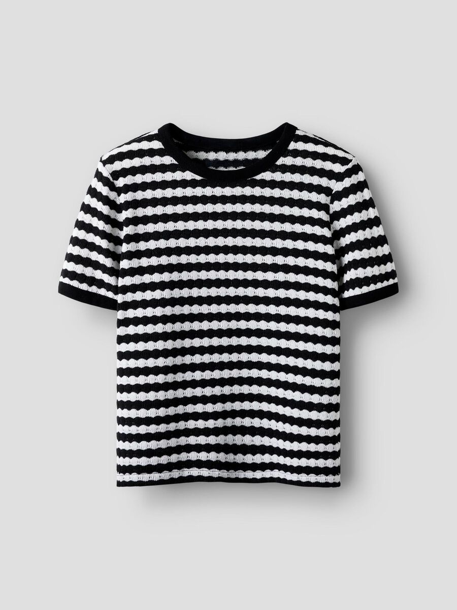 name it STRIPED KNITTED TOP, Black, highres - 13254362_Black_1256569_003.jpg