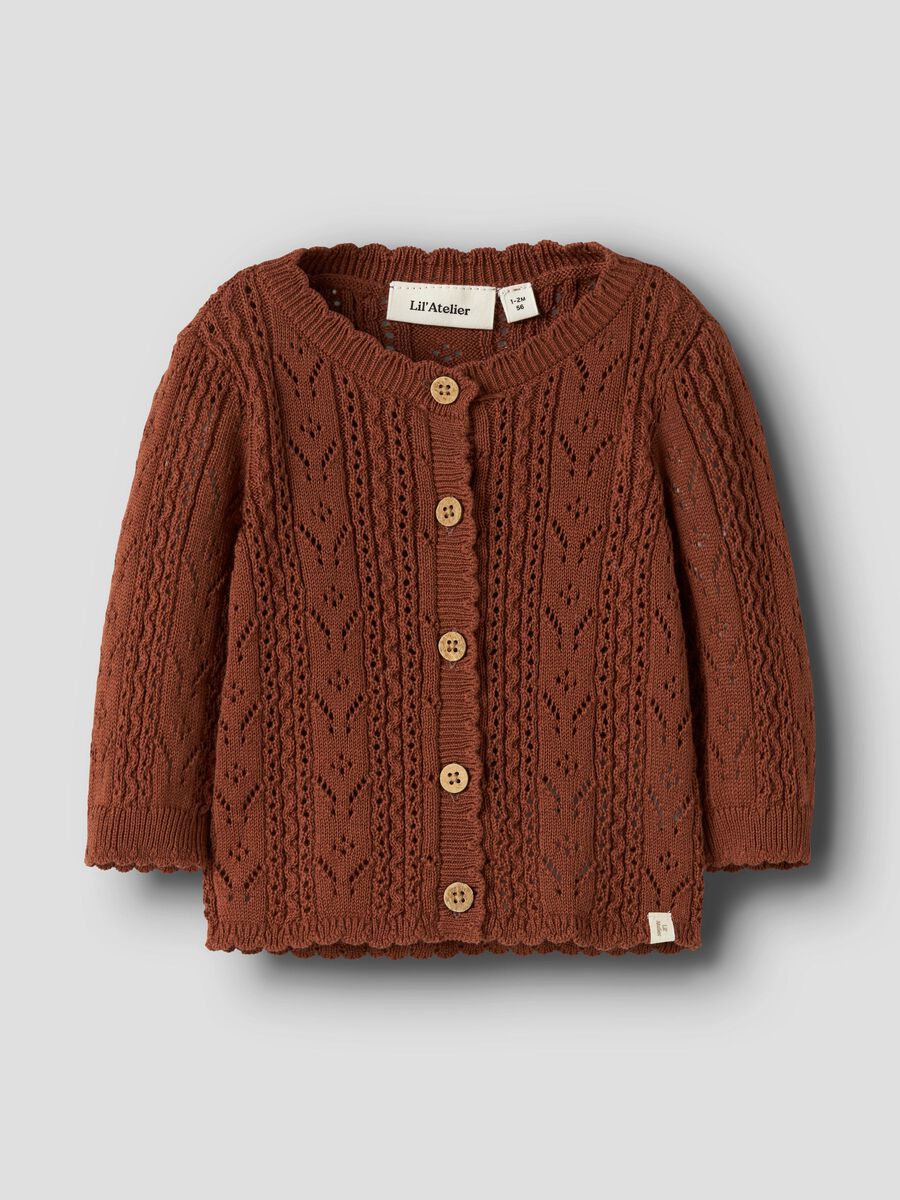 Carousel image - KNITTED CARDIGAN, Maple Syrup | 1