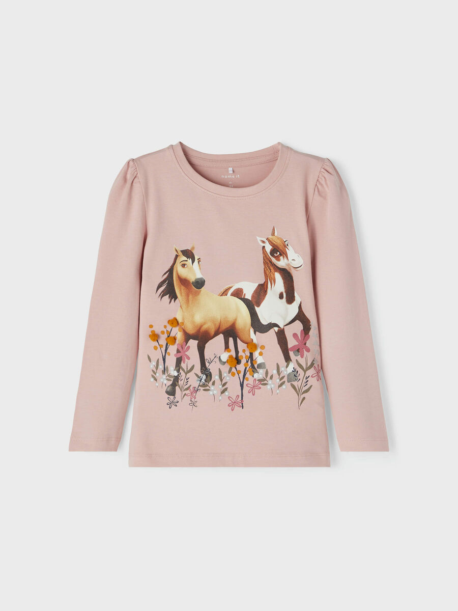 Carousel image - H&Auml;STTRYCK L&Aring;NG&Auml;RMAD T-SHIRT, Pale Mauve | 1